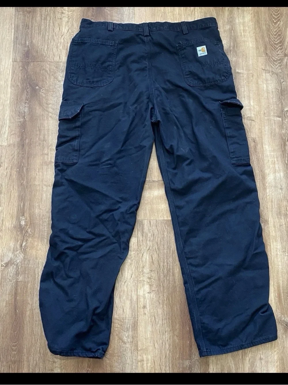 Carhartt FR Cargo Pants Mens 42x32 Black Fire Resistant CAT 2 FRB240-BLK